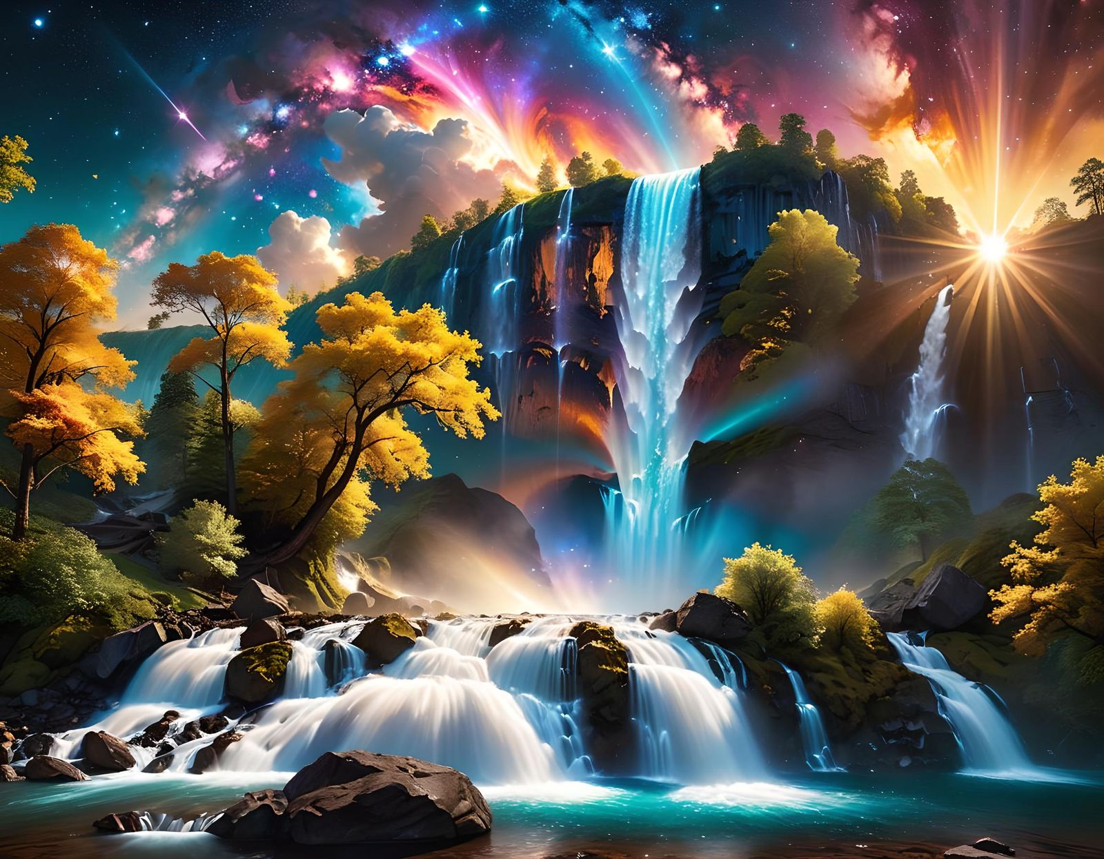 Cosmic Waterfall