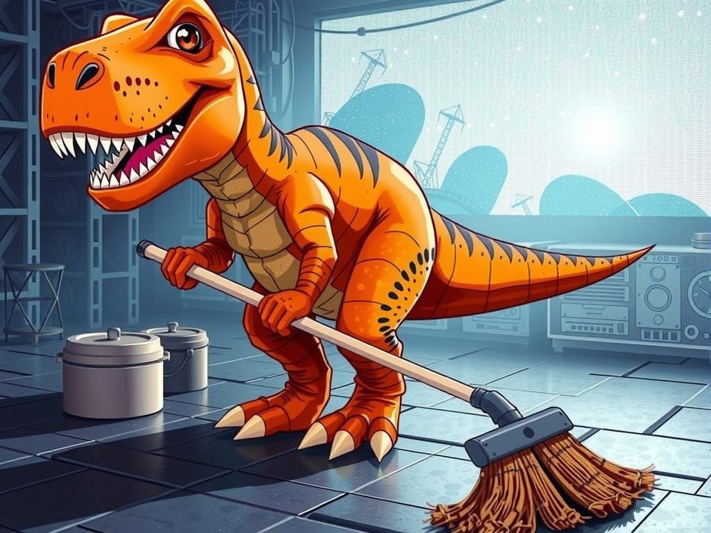 Sweeping Rex in Digital Art