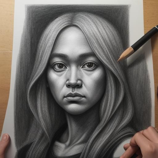 Hyperdetailed Skeuomorphic Charcoal Drawing