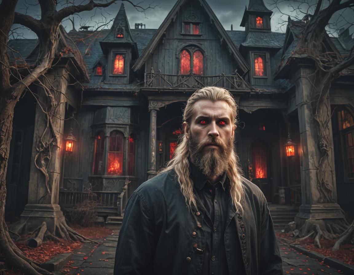 A handsome possessed dark man