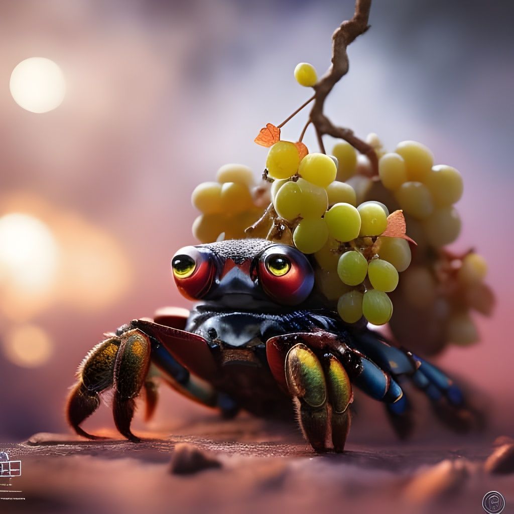 Grape Crab Fantasycore Artwork in 8K