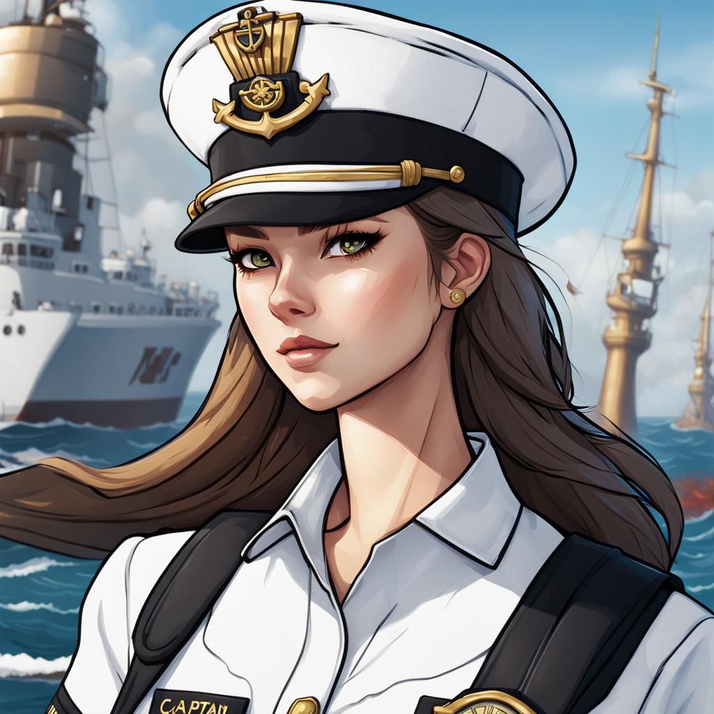 Nautical Siren in Sailor Uniform: Official Character Art