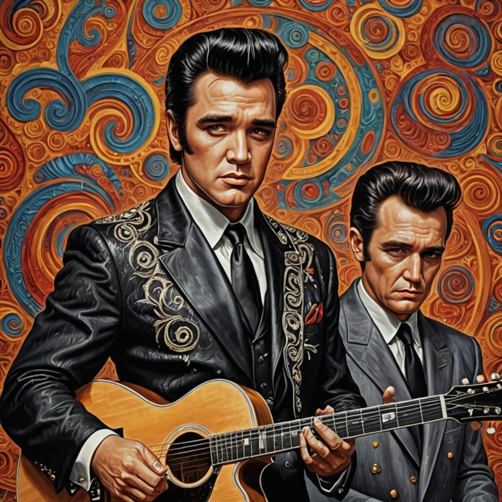 Surreal Rock 'n' Roll Mashup in Psychedelic Deepdream Style