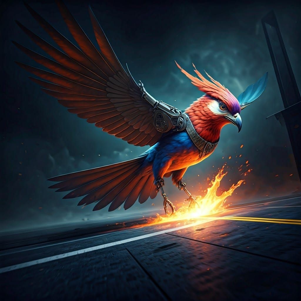 Parrot with Robotic Wing Flies to Victory