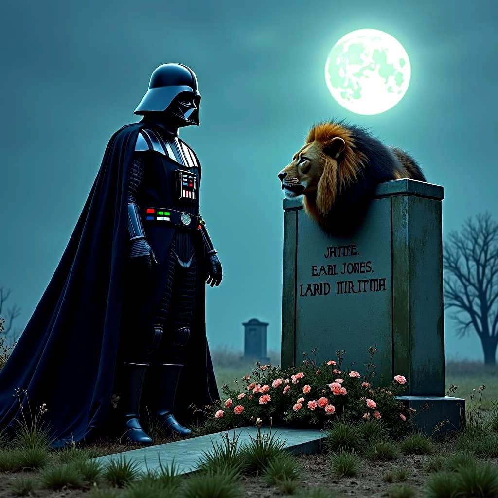 Darth Vader and Mufasa Pay Respects