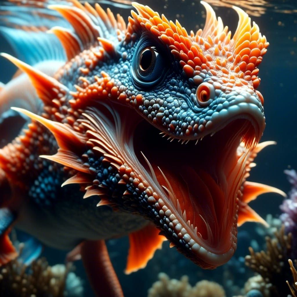 Dragonfish Underwater Scene in High Quality CGI