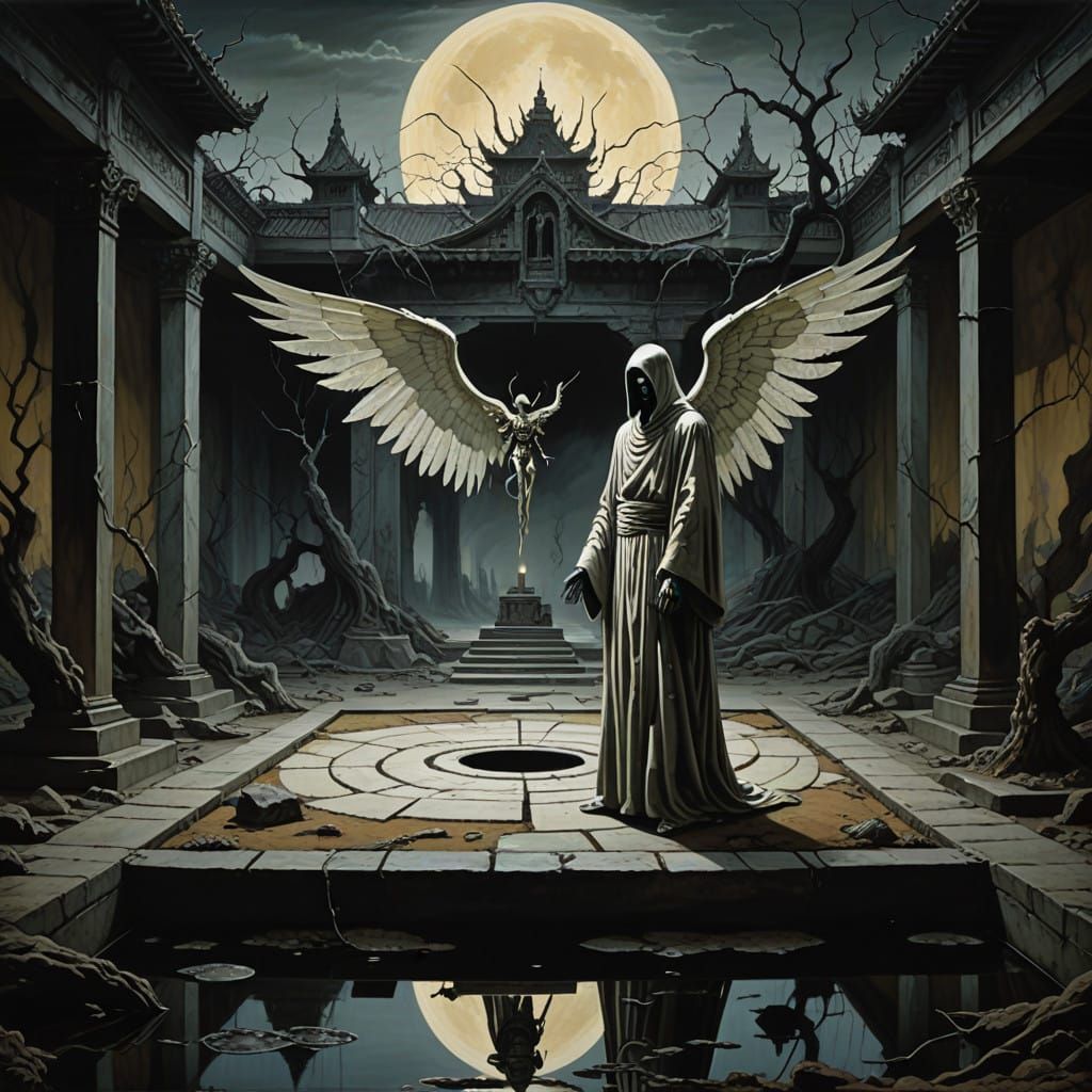 Angel in Zen Garden of the Mind, Contrasting Realms