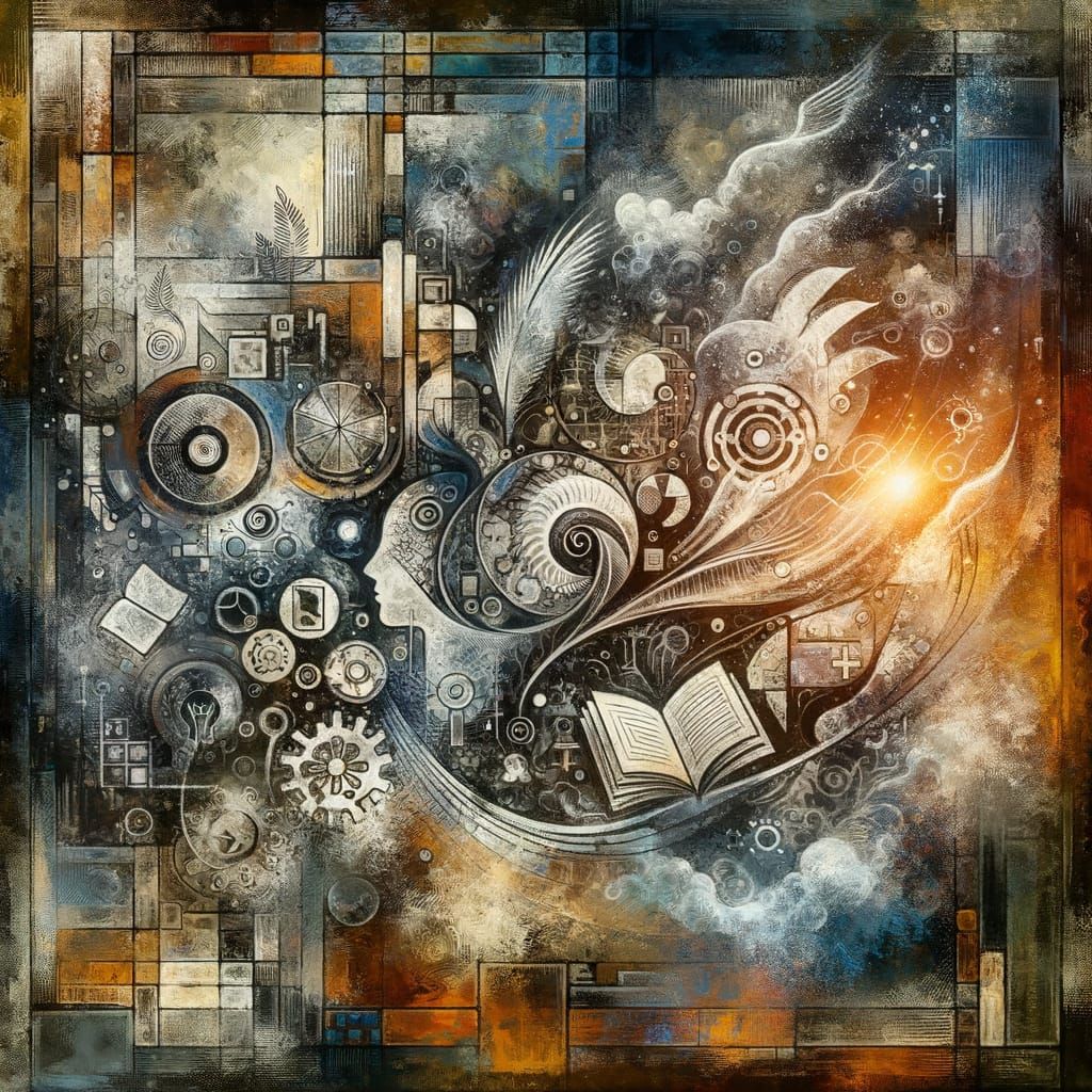 Grunge Layered Erudition Flight of Fancy in Worshipful Aesth...