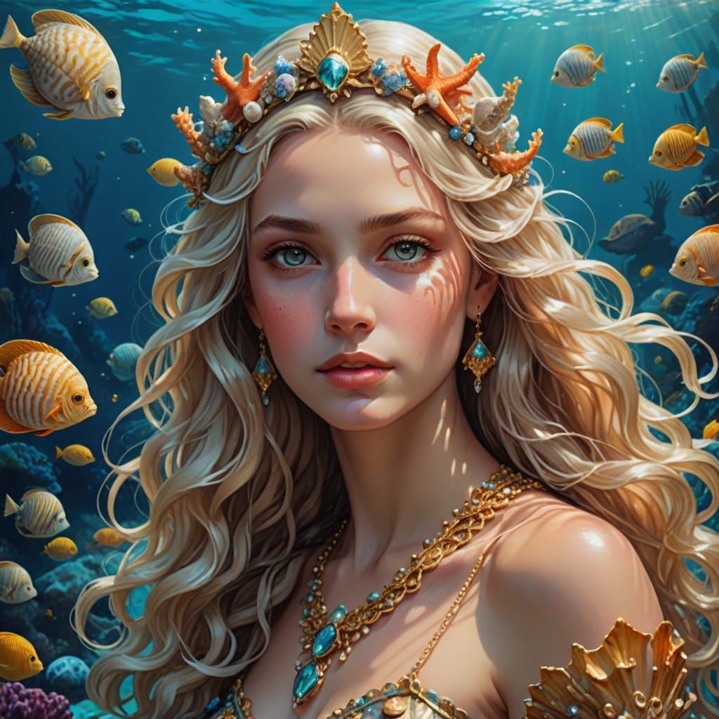 Portrait of Nemertes, a Nereid Goddess