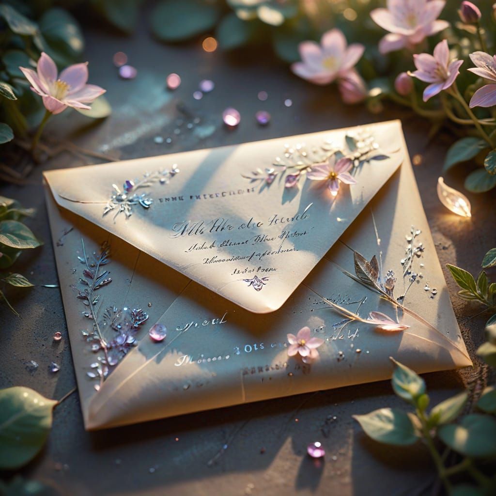 Macro Photo: Enchanting Envelope Reveals Dreamy Garden