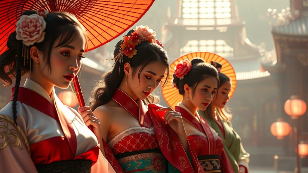 Japanese Princess in Epic Cinematic Digital Art