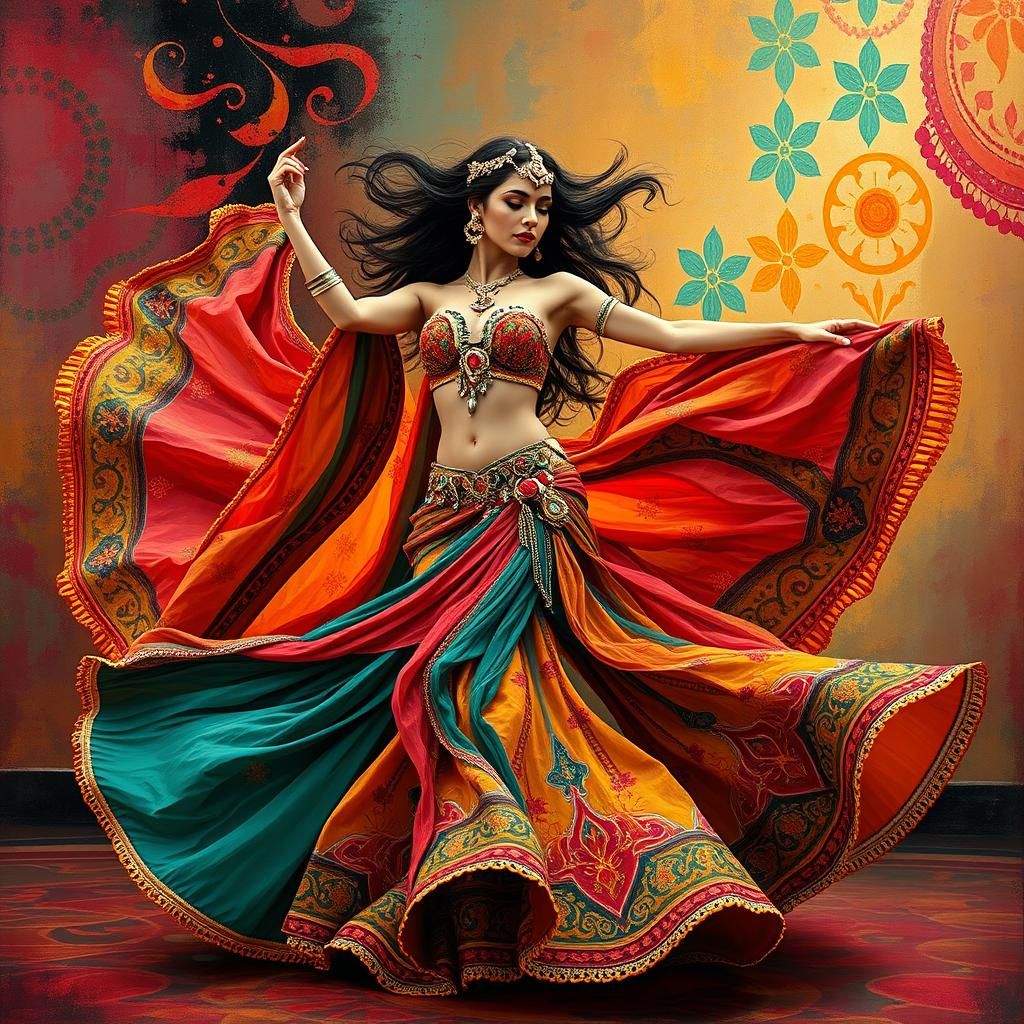 Mesmerizing Belly Dancer in Arabian-Inspired Setting