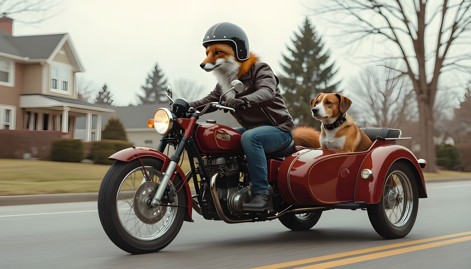 Fox and Hound Ride Vintage Motorbike
