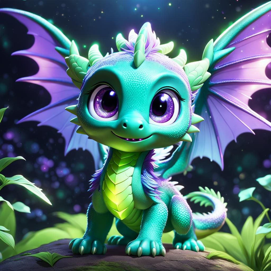 Tiny adorable dragon