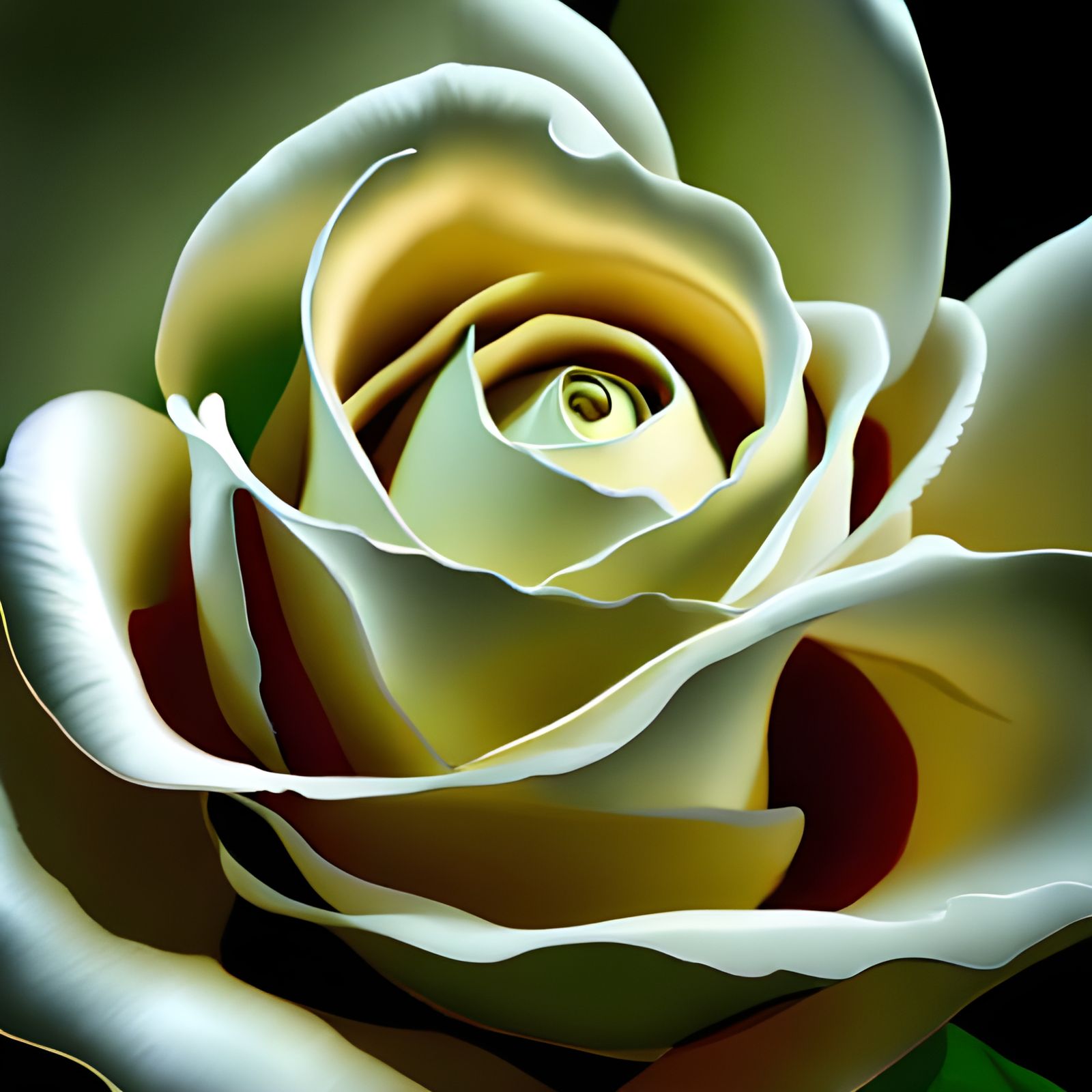 Elegant Close-Up of a White Rose