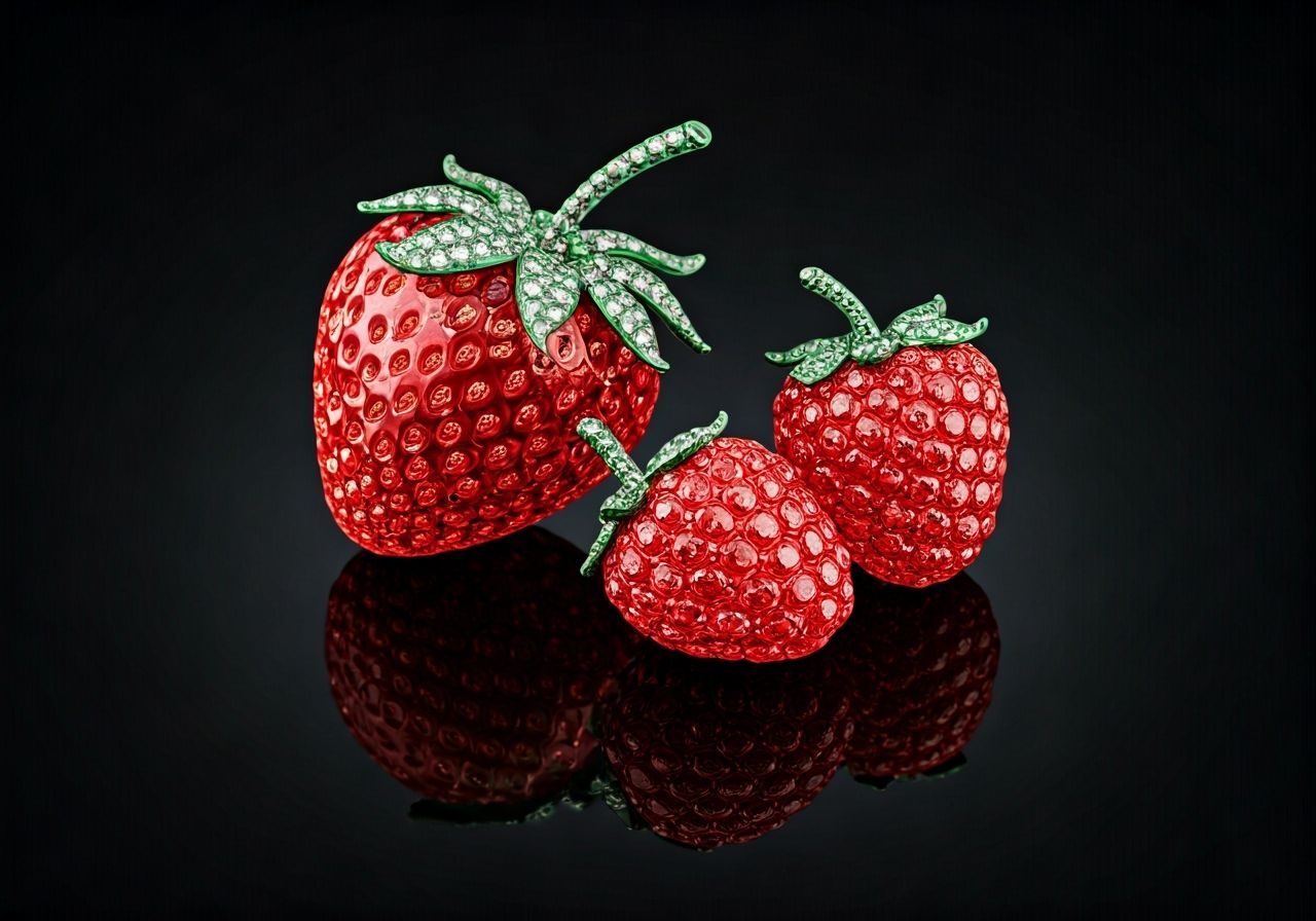 Diamond Berries in Art Nouveau Style