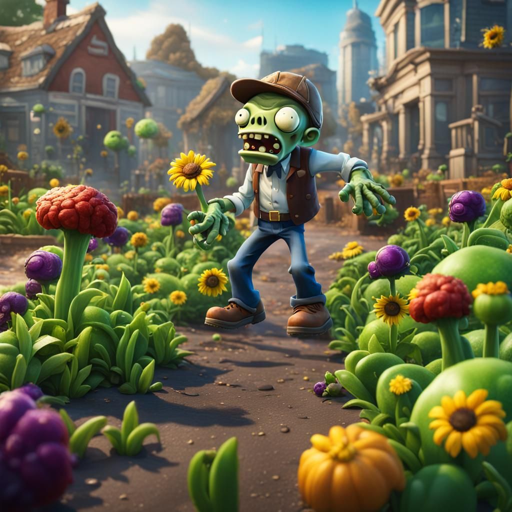 Plants vs Zombies: Detailed Matte Painting