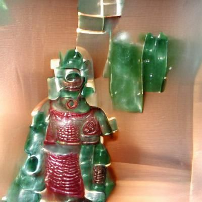 Toltec Warrior in Jade Armor