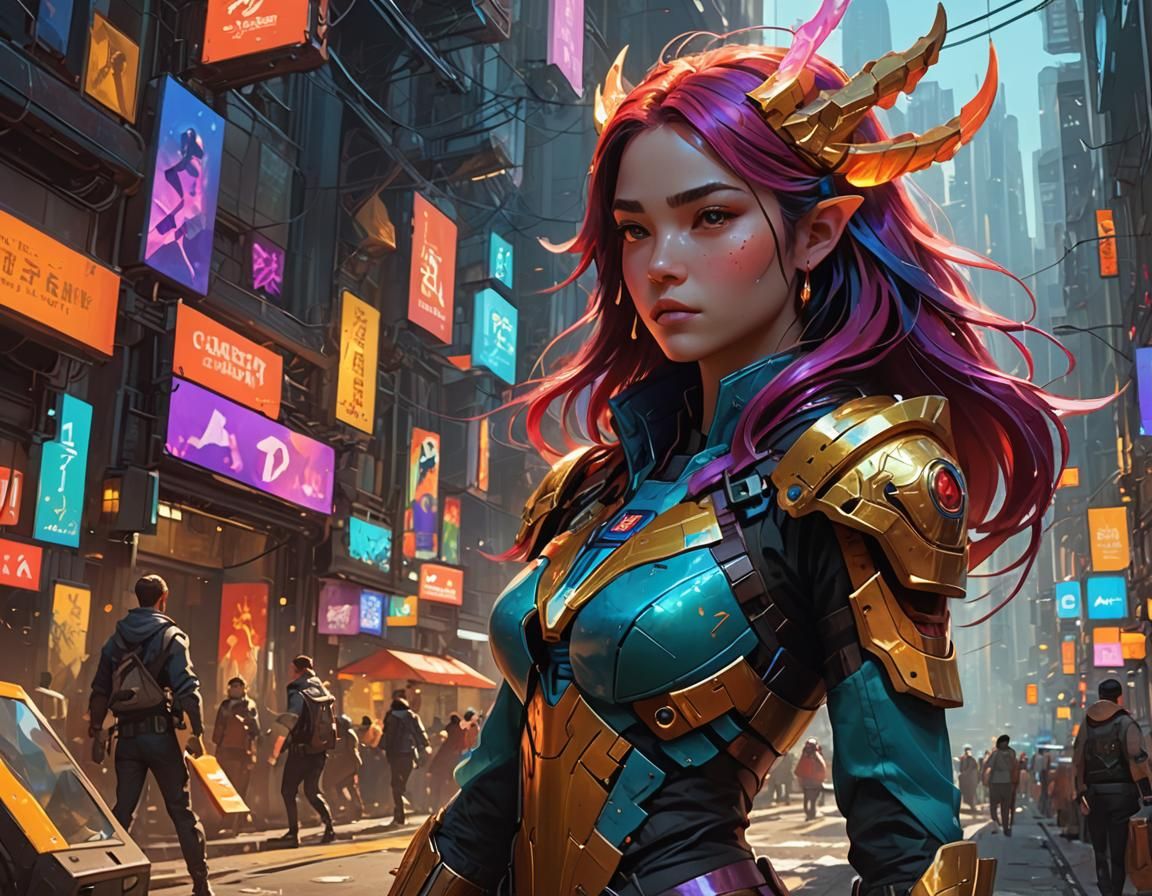 Vibrant Digital Painting with Dynamic Lighting