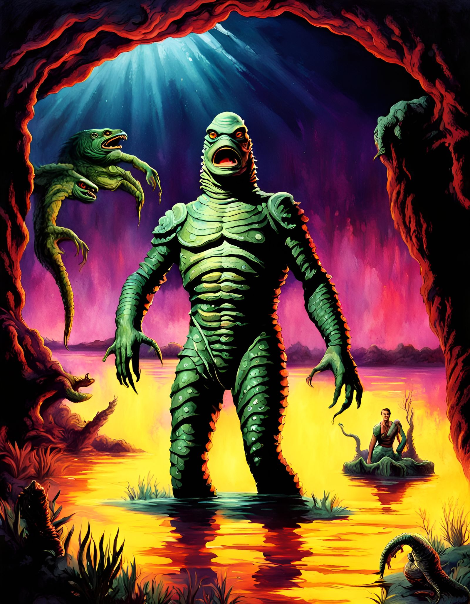 Dangerous Creature in Underground Lair: Movie Poster