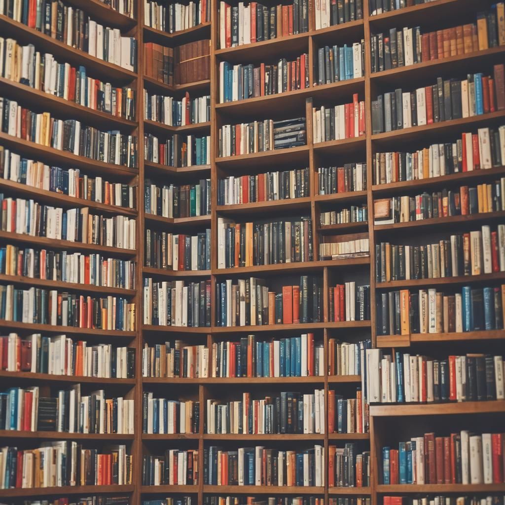 Bookshelf in Professional Photography Style