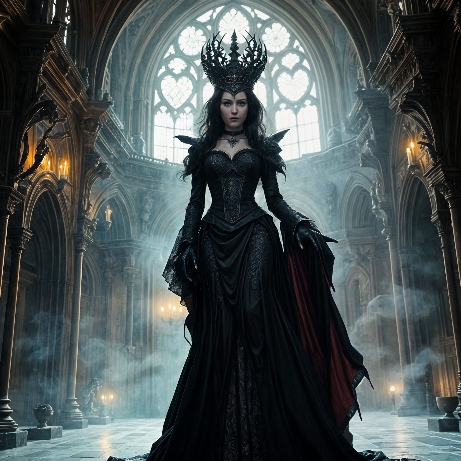 Morgana La Fey in Mystical Castle Interior