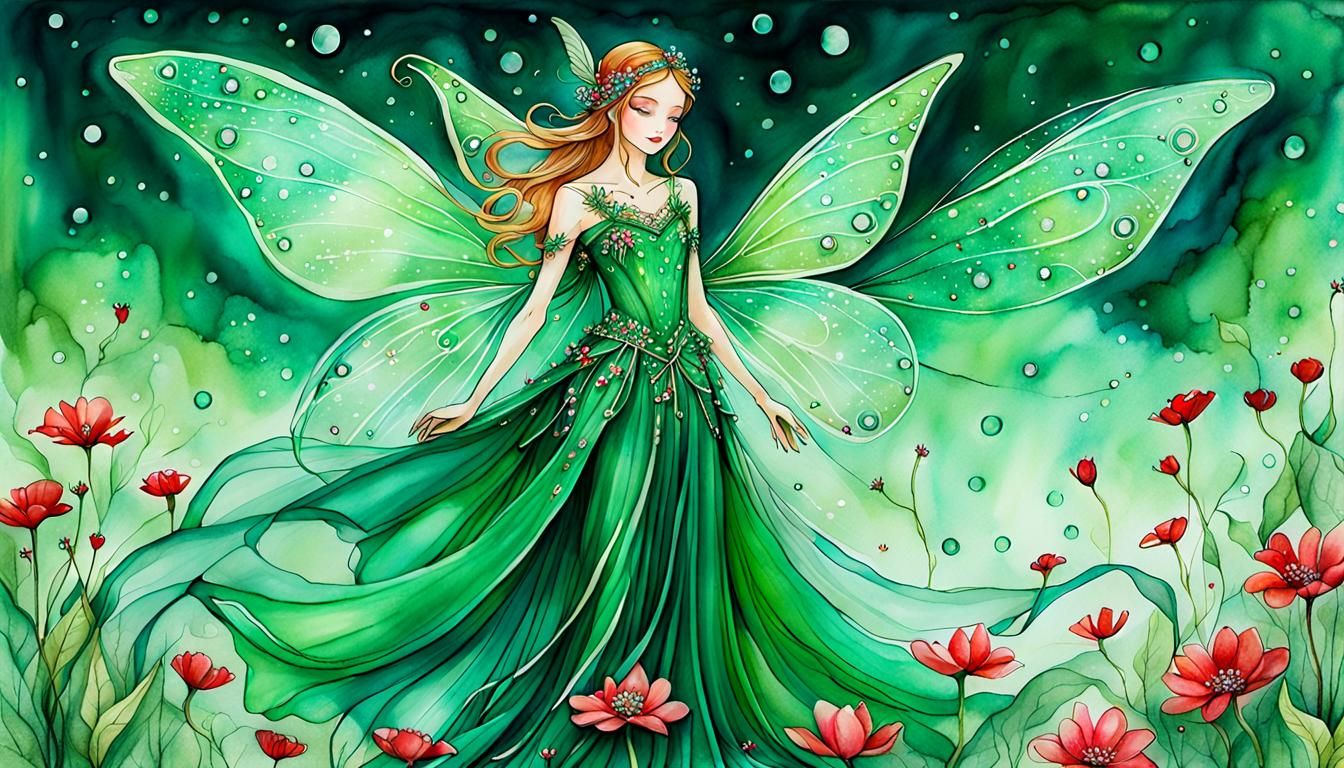 Fantastically Detailed Fairies in Watercolor and Alcohol Ink