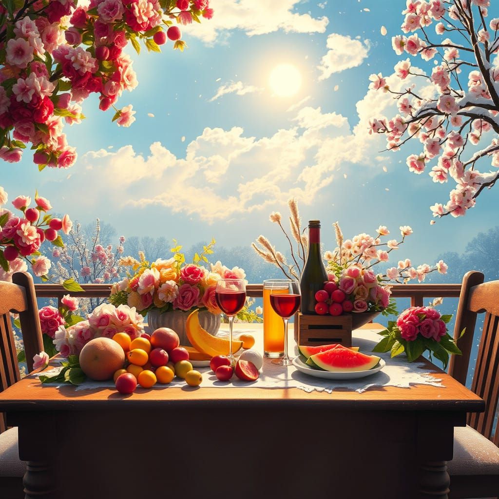 Harmonious Seasons Unite in Vibrant Festival Scene