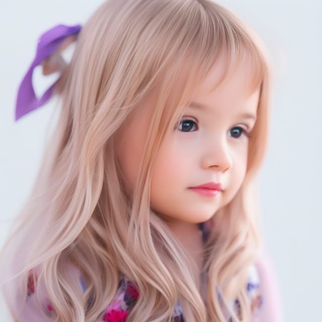 Warm Light Portrait of a Cute Girl