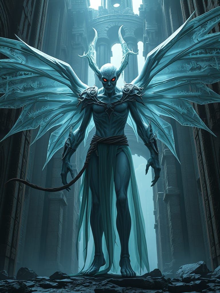 Ethereal Undead Warrior in Ruined Tower