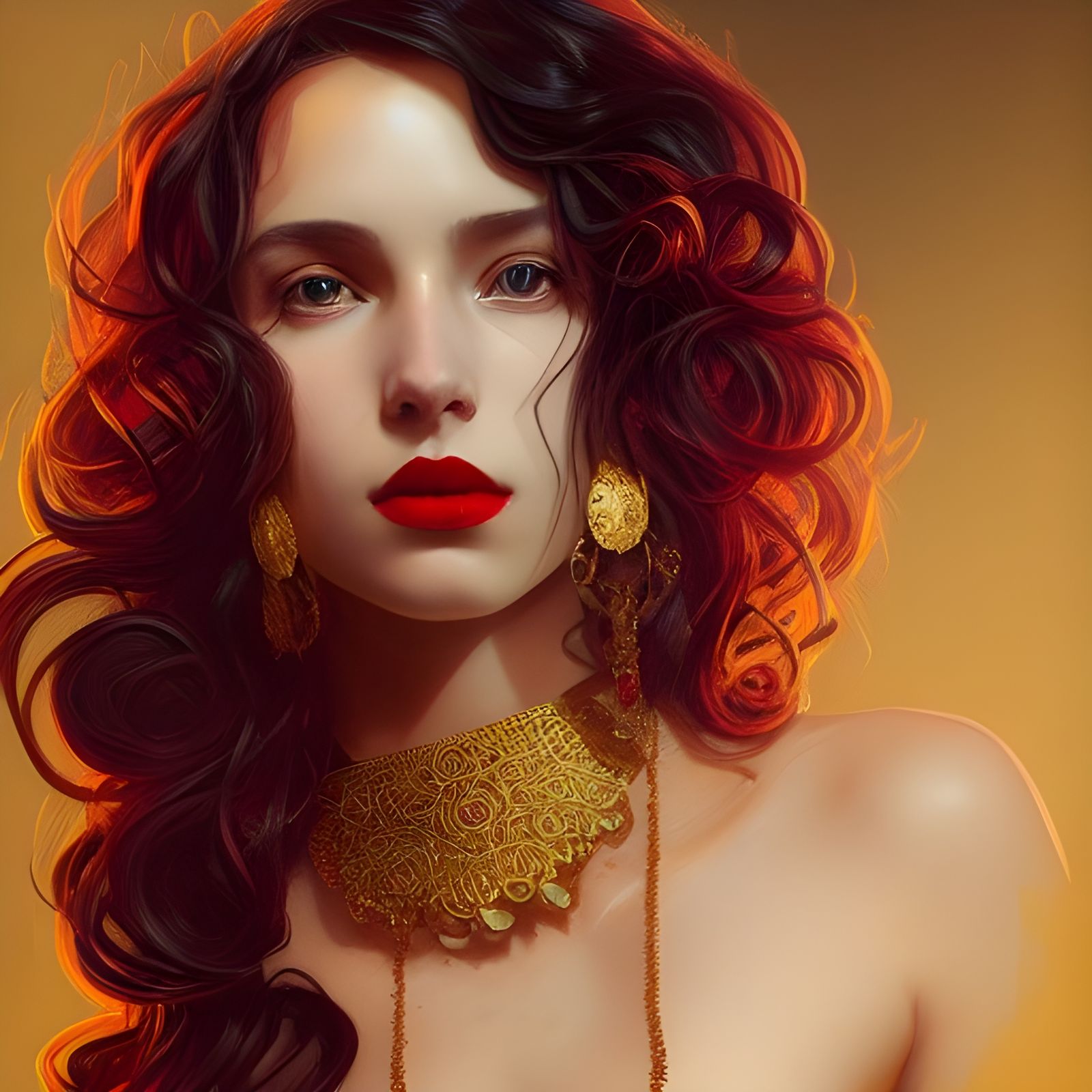 Beautiful Woman Portrait with Volumetric Lighting