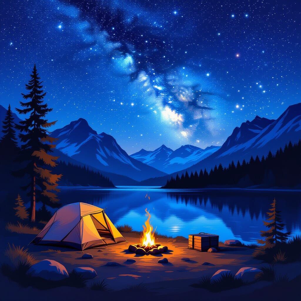 campin' by the crystal lake