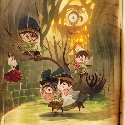 Over the Garden Wall Storybook Illustration