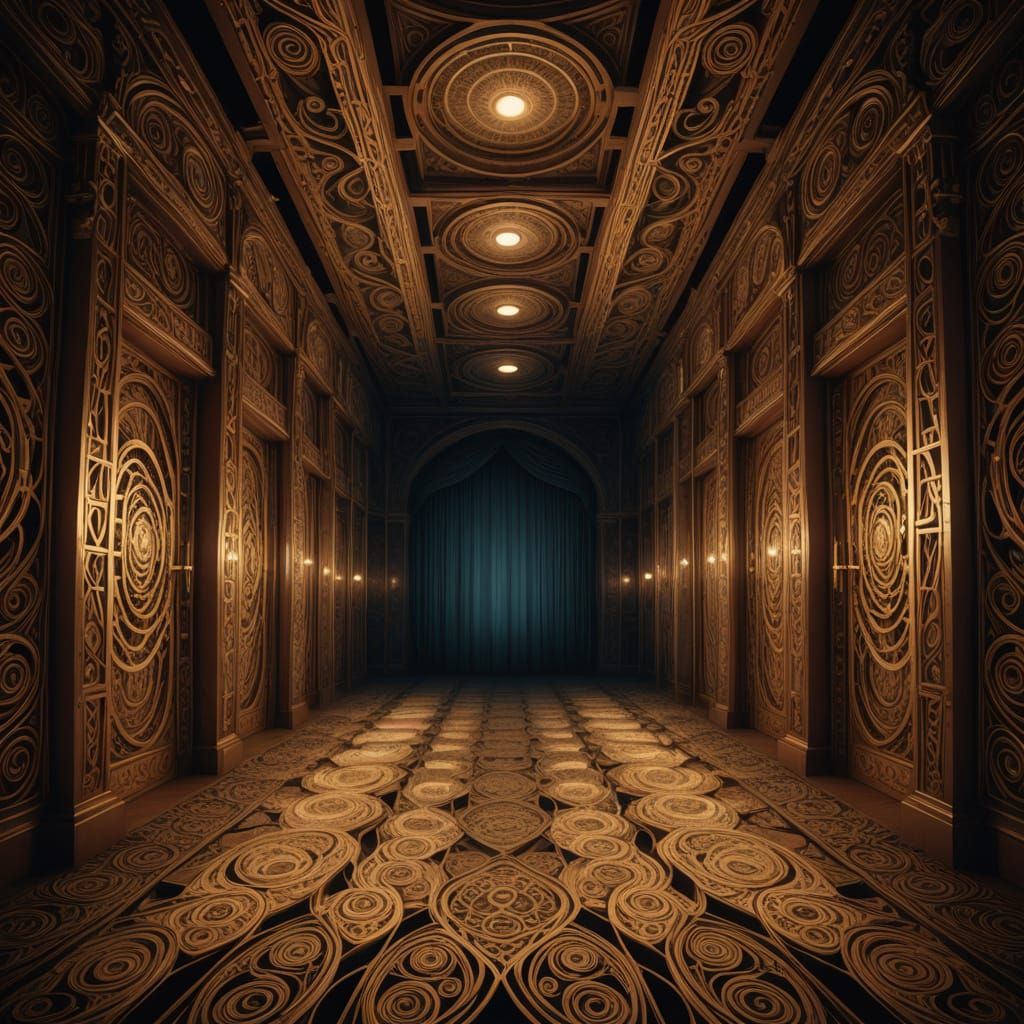 Hall of Seven Decisions: Abstract 3D Rendering