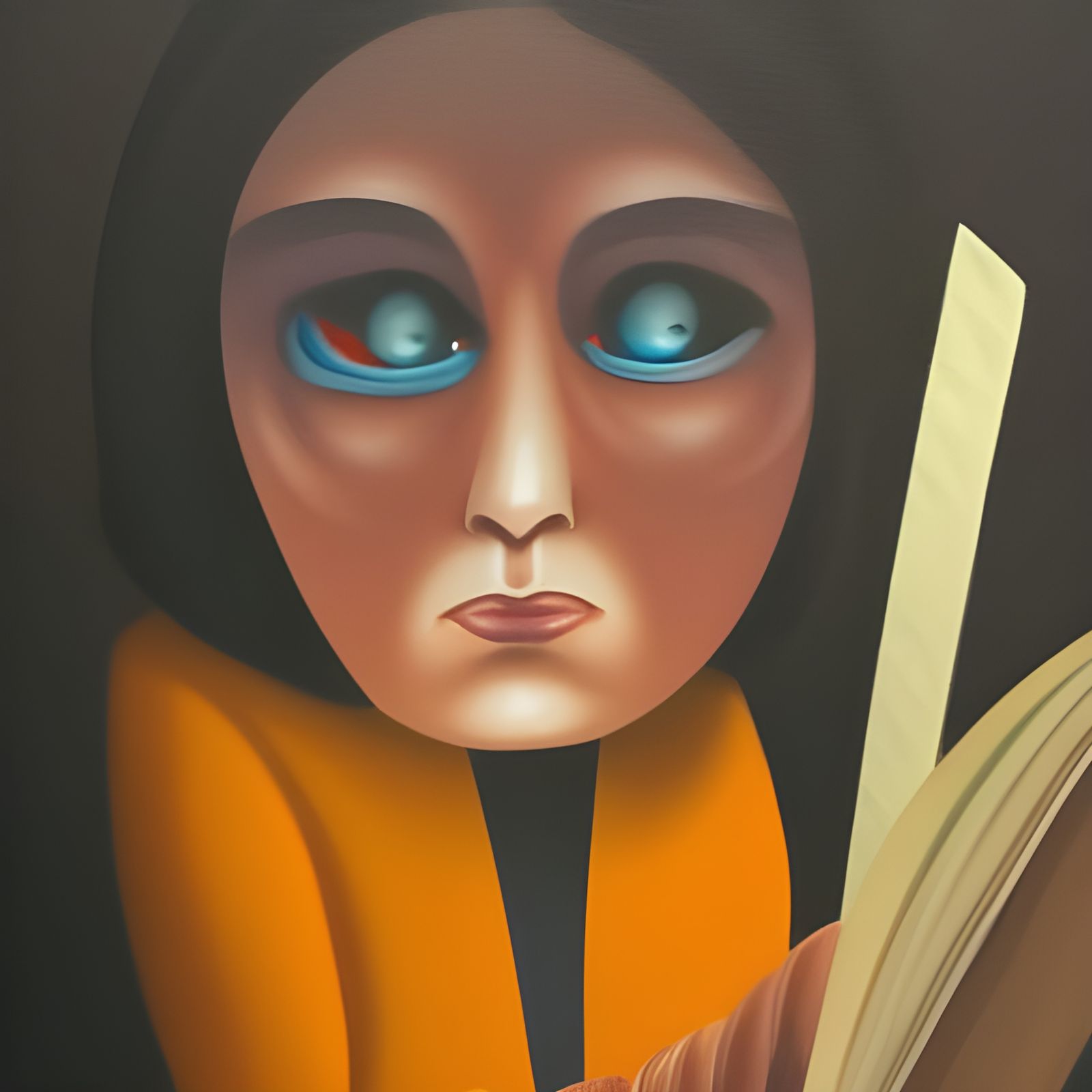 Bruria: Jewish Torah Scholar in Acrylic Art