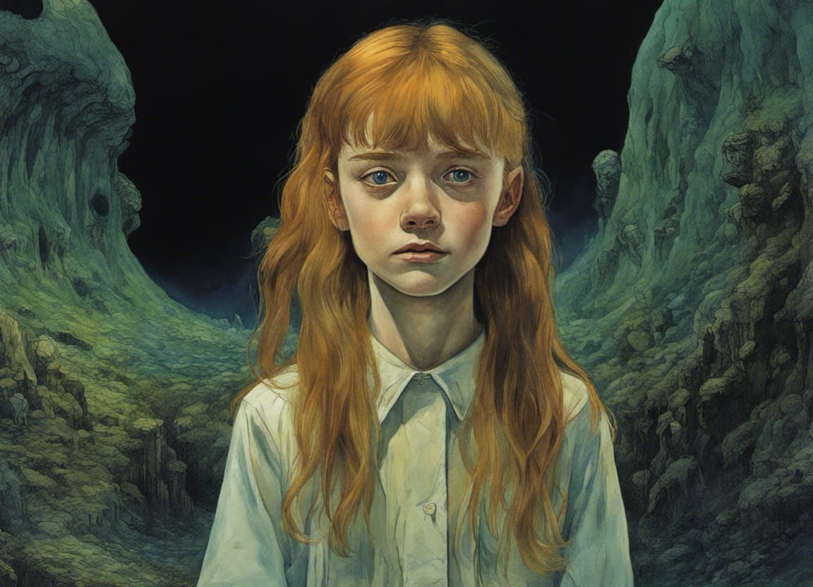 Apocalyptic Portrait in Sinister Landscape