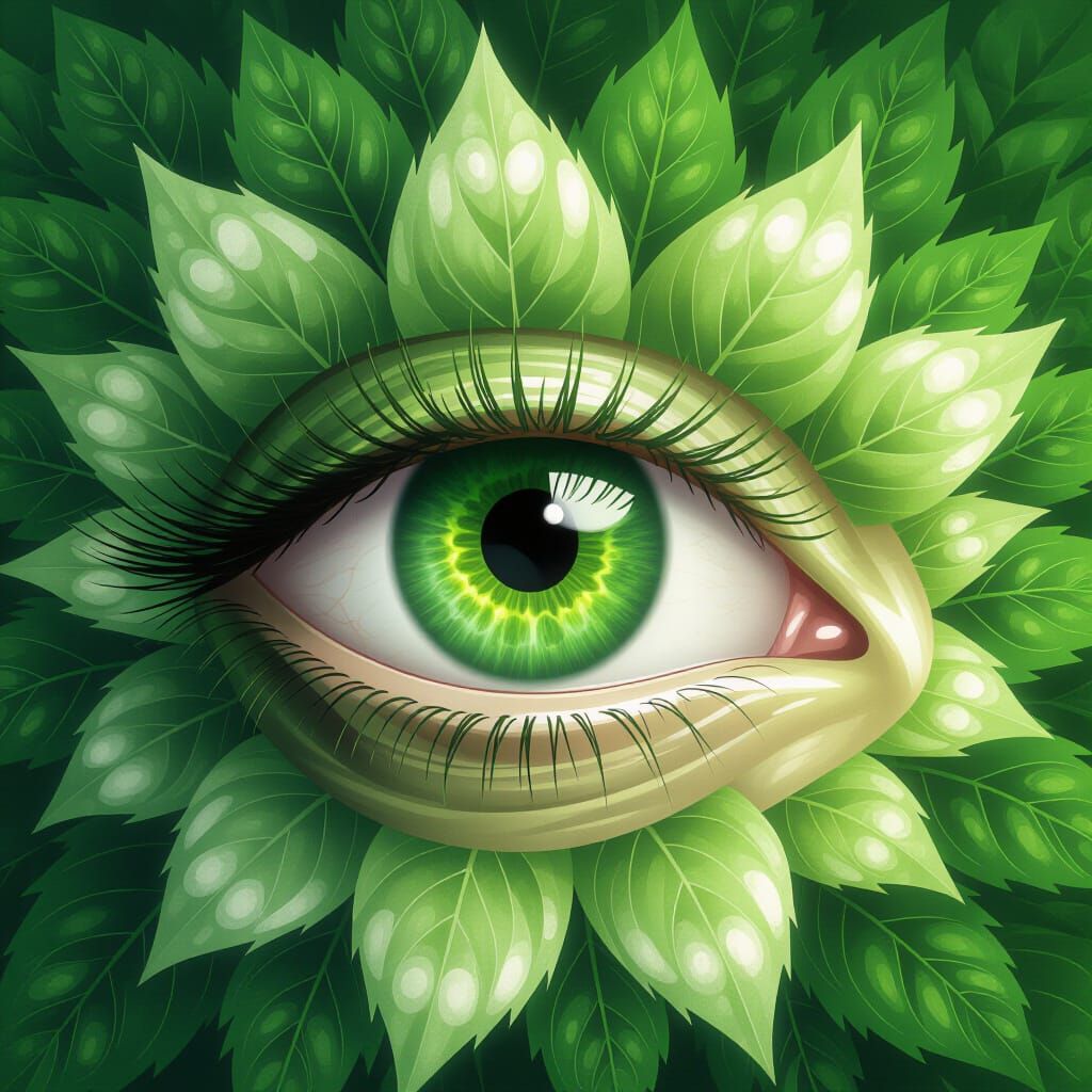 Captivating Close-up of a Piercing Green Eye