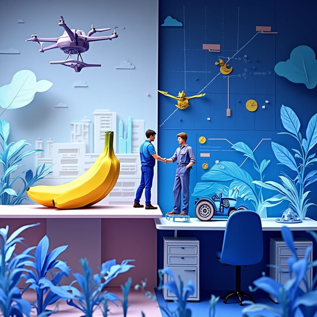 Origami Banana Farm: Drones, Farmers & Smart Tech