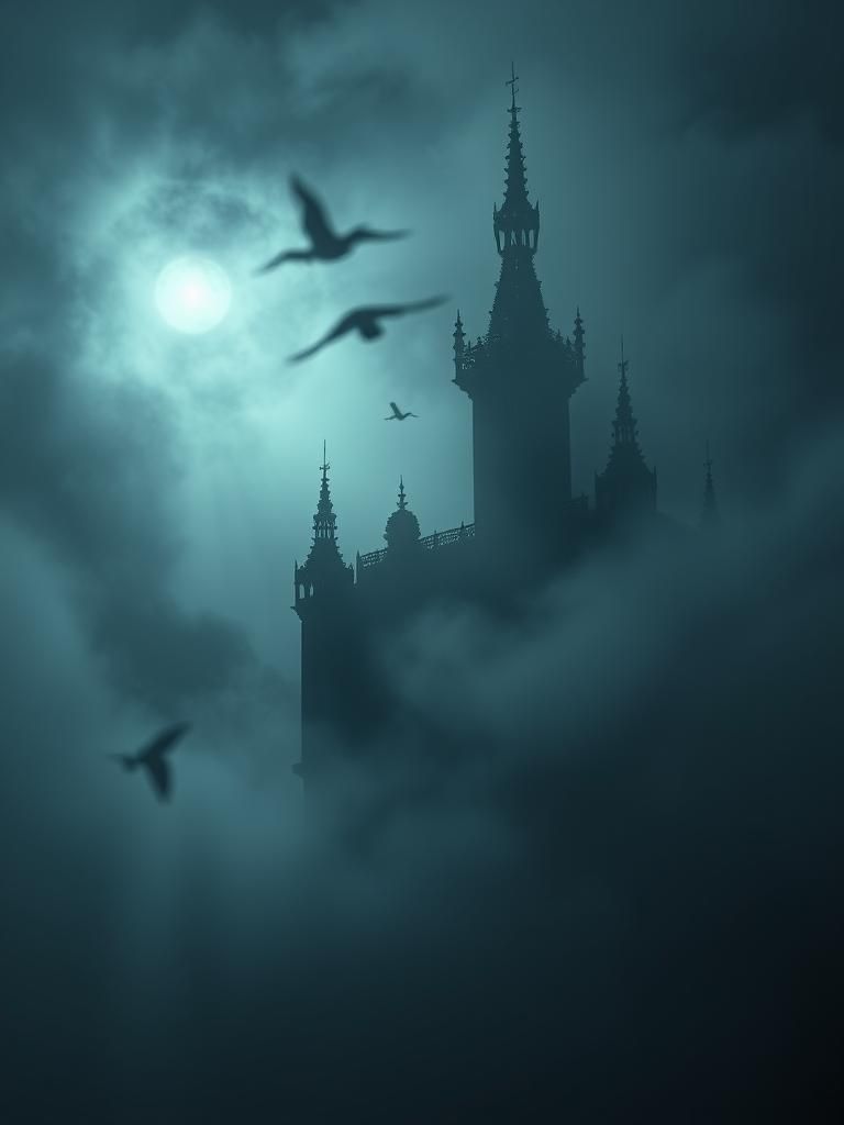 Misty Castle: Detailed Digital Matte Painting