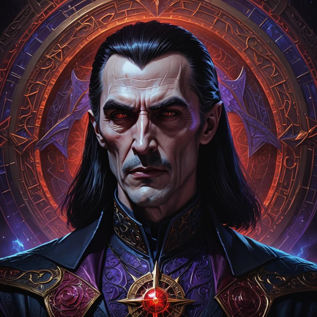 Dracula Operates a Stargate with Kira Kesh: Digital Art