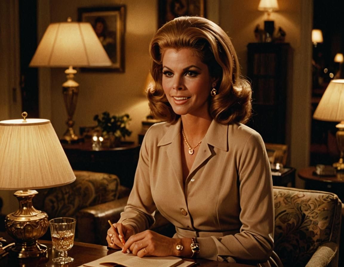 Samantha Stevens Does Magic: A Cinematic Film Still