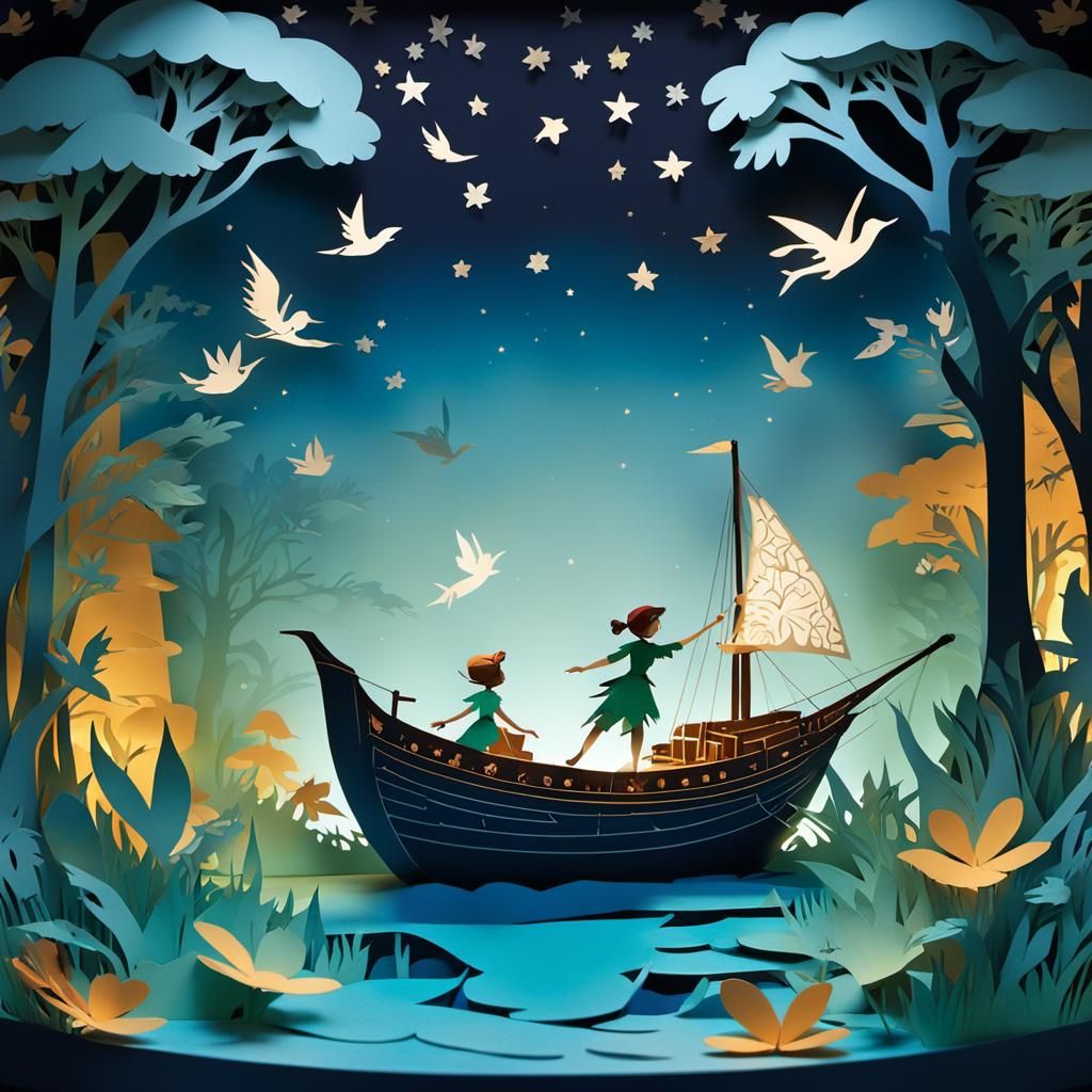 Paper-Cut Animation of Peter Pan Adventure