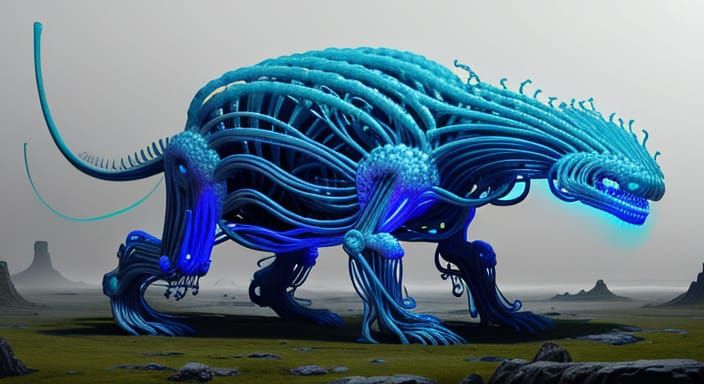 Bioluminescent Beasts in Intricate Anatomical Detail