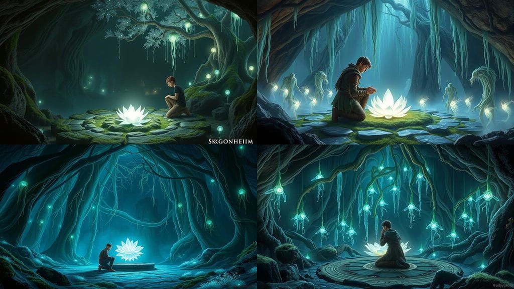 Enchanted Skogarheim Scene in Fantasy Digital Painting