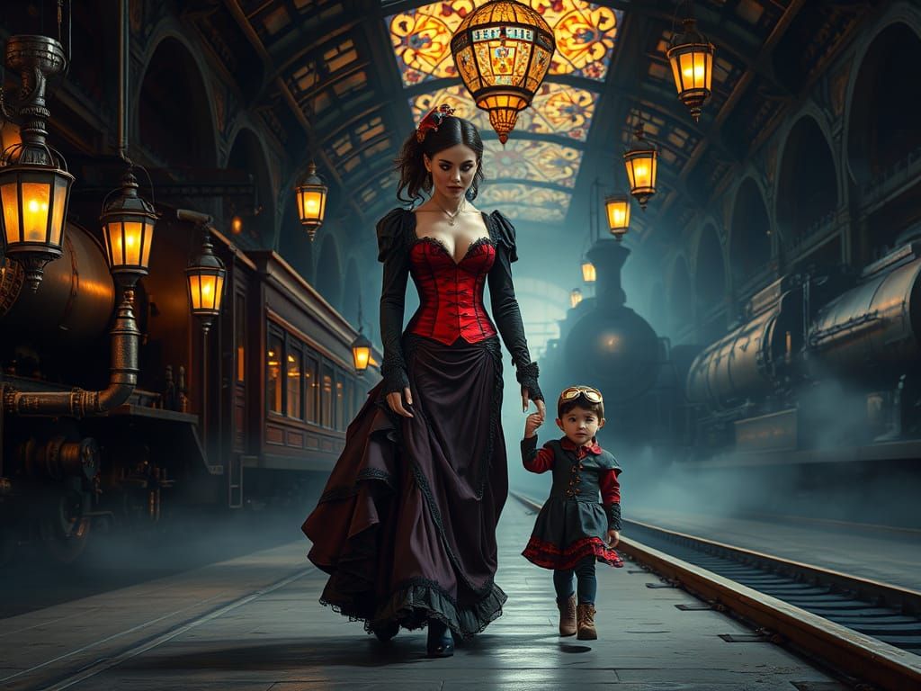 Meeting a friend at at the station