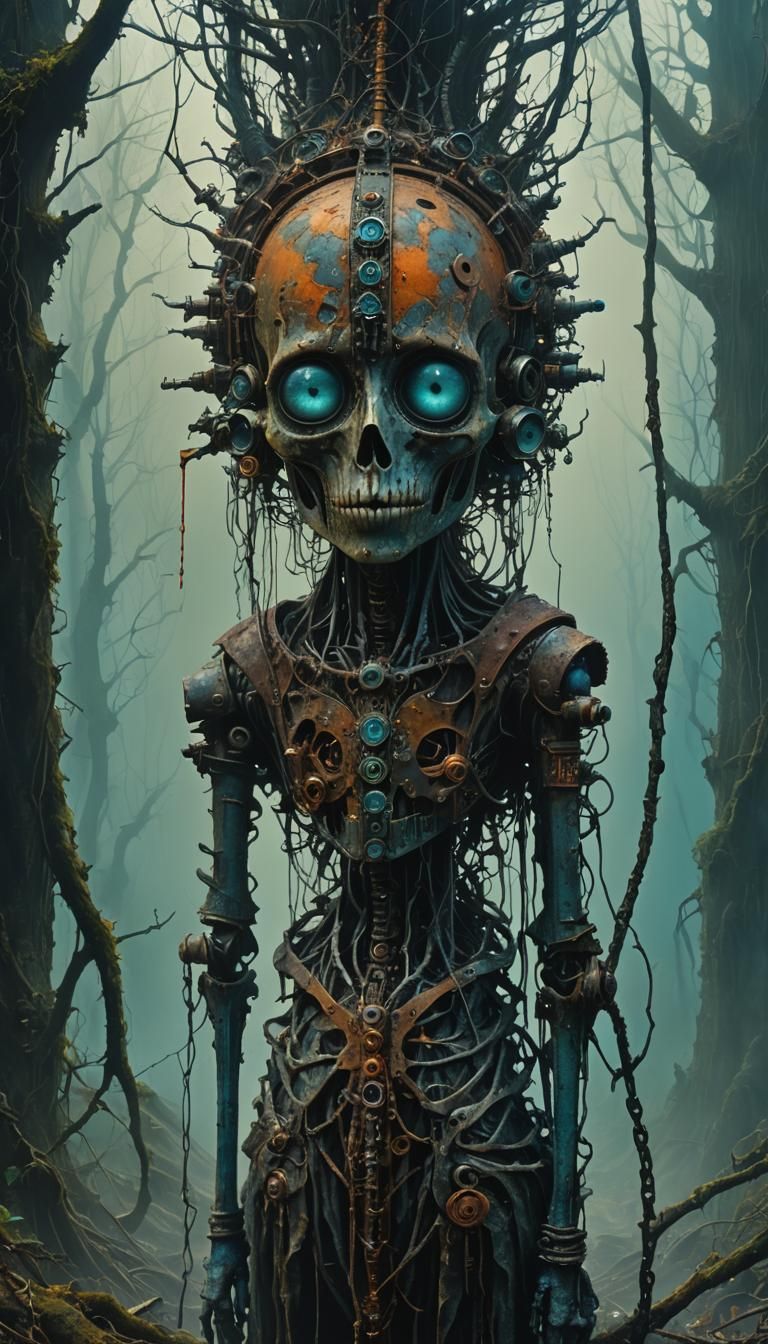 Grotesque Psychoanalytic Device in Hyperrealistic Style