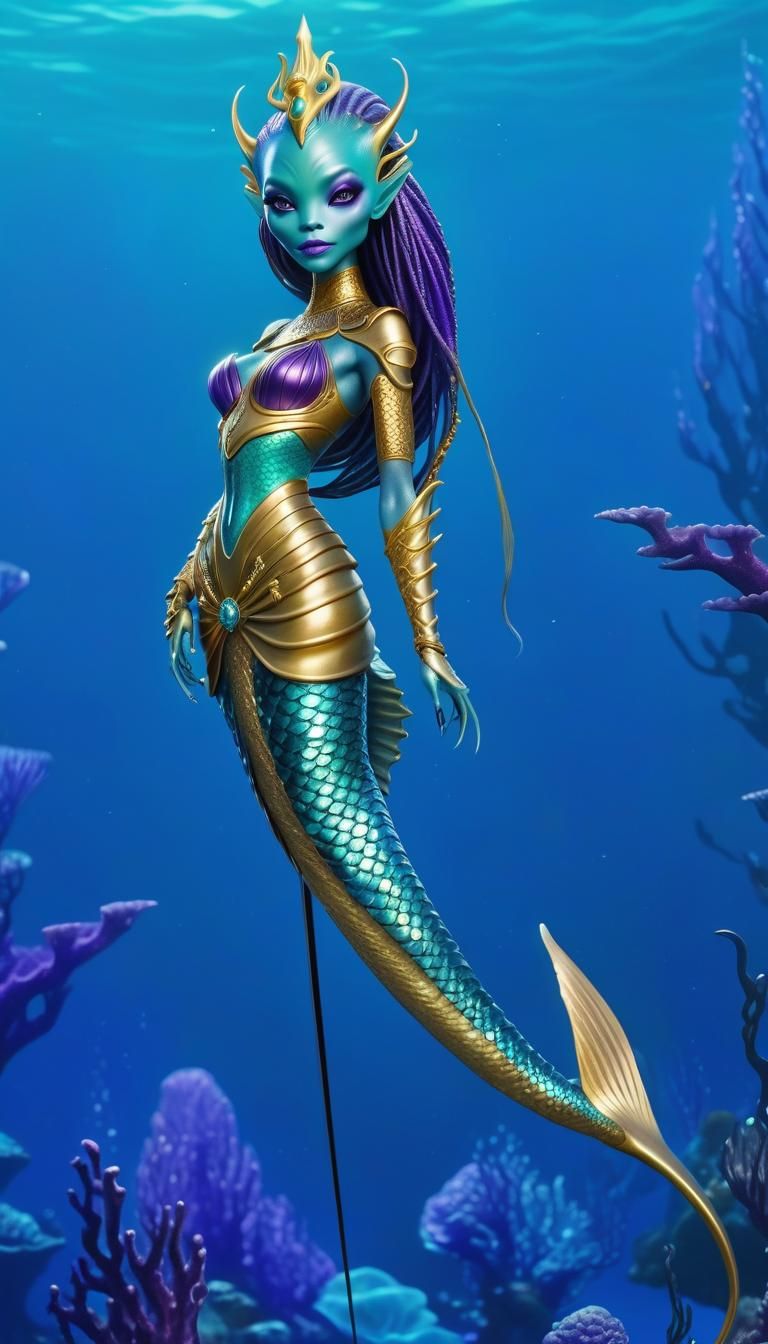 Indrean Warrior Queen. Aquatic Alien.