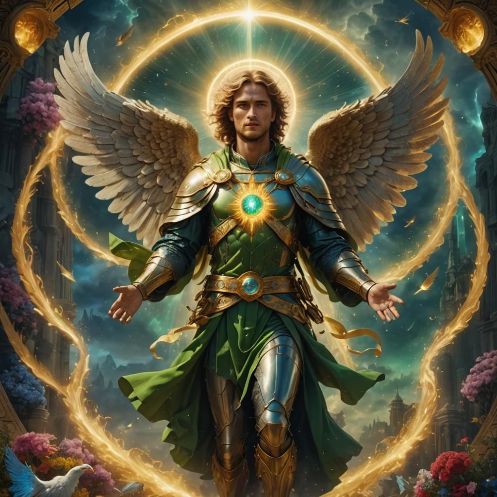 Archangel Raphael: Healing Energy in Digital Art