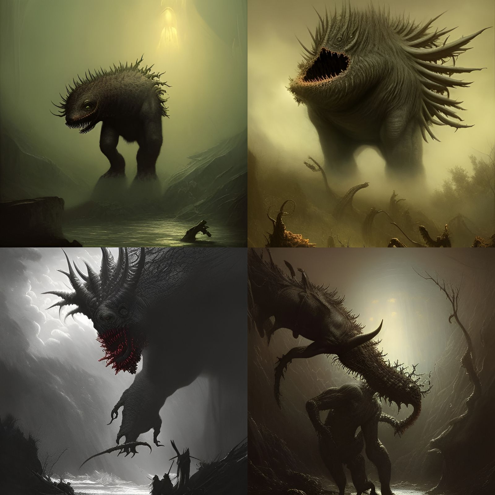 Nightmare Demogorgon in Dark Fantasy Style