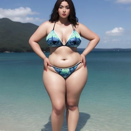 AI Generated Image of Curvy Woman